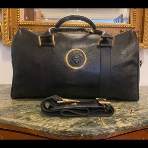 *** SOLD*** Vintage Leather Versace Duffle Bag